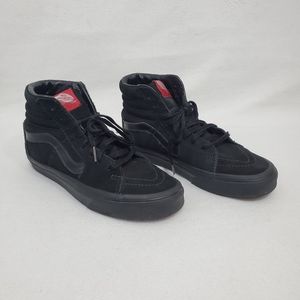 Vans Solid Black Suede Sk8 Hi Sneakers